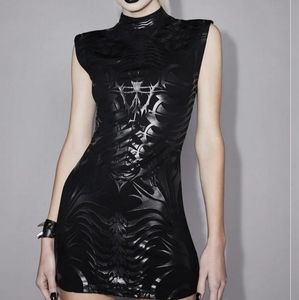 NWT Widow Bodycon Mini dress size Medium full zip up